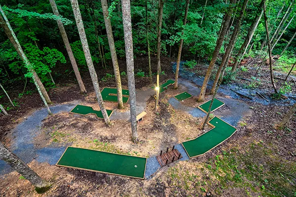 Putt Putt course at one of our Gatlinburg cabins